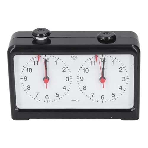 Quarz-Schach-Timer, Batteriebetriebene Analoge Schachuhr für Schachspiel-Turniere, Genaue Zeitmessung, Retro-Analog-Schachuhr-Timer für Chinesisches Schach, Internationales Schach von Fockety