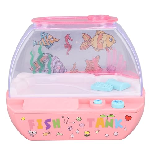 Spielzeug-Aquarium-Set, Interaktives Künstliches Aquarium mit Musik und Licht, Miniatur-Simulations-Angel-Aquarium-Spielzeug, Lernspielzeug für Kinder, Aquarium-Dekorationen von Fockety