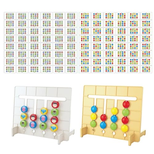 Color Matching Logic Game | Creative Brain Teaser Toy for Preschoolers | Essentially Learning Tool for Early Childhood Development | 48 Double-Sided Cards for Engaging Travel Activities von Foeirp