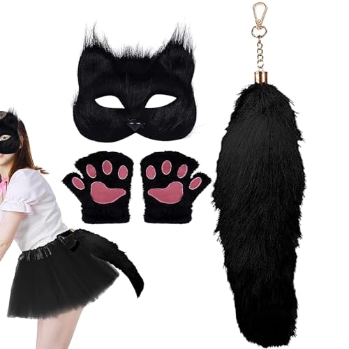 Damenkostüme, Damen-Halloween-Outfits, Cosplay-Outfits, Tier-Cosplay-Kostüme, Katzen-Maskenschleier, Tierkostüme, Maskenschleier und Accessoires für einen einzigartigen und skurrilen Halloween-Look von Foeirp