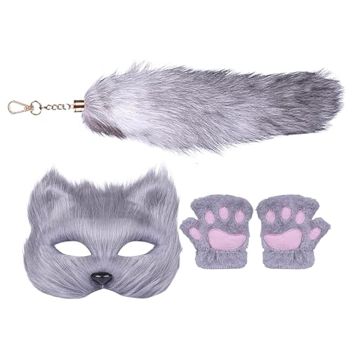 Damenkostüme, Damen-Halloween-Outfits, Cosplay-Outfits, Tier-Cosplay-Kostüme, Katzen-Maskenschleier, Tierkostüme, Maskenschleier und Accessoires für einen einzigartigen und skurrilen Halloween-Look von Foeirp