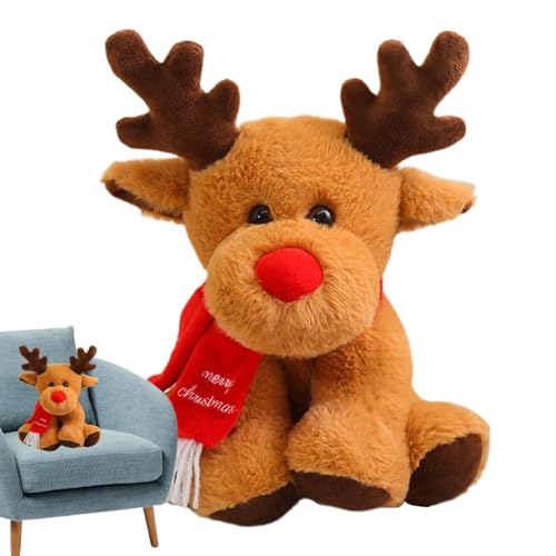 Entzückendes Hirsch-Plüschtier, ausgestopftes Elchtier für Kinder, weihnachtliche Plüschdekoration, Hirsch-Plüschtier für Zuhause, ideal für Tische, Sofas und Betten, perfekt für kleine Kinder von Foeirp