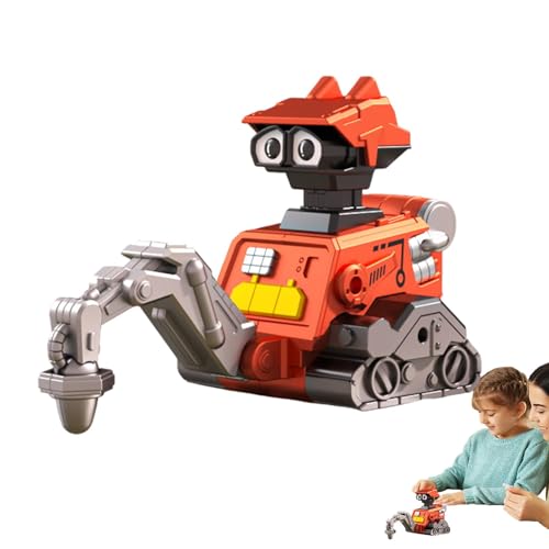 Foeirp Bauspielzeugauto,Bauautospielzeug für Kinder,Drücken Sie Go Friction Car Toys | Friction Truck Toys Press and Go Bagger-LKW, kleine Baufahrzeuge, Spielzeug für Kinder von Foeirp