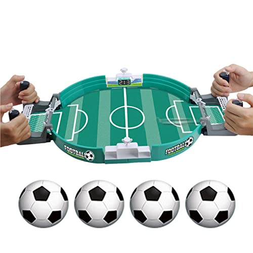 Foeirp Kleines Fußball-Handspiel, kleines Tischfußballspiel, Mini-Fußballspiele für Kinder, Doppelter Fußballplatz, Spielzeug, Tischfußball, Fußball, Eltern-Kind-Familienspiel von Foeirp