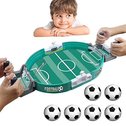 Foeirp Mini-Tischfußballspiel, interaktives Tischfußballspiel | Mini-Fußballspiele für Kinder | Doppelter Fußballplatz, Spielzeug, Tischfußball, Fußball, Eltern-Kind-Familienspiel von Foeirp