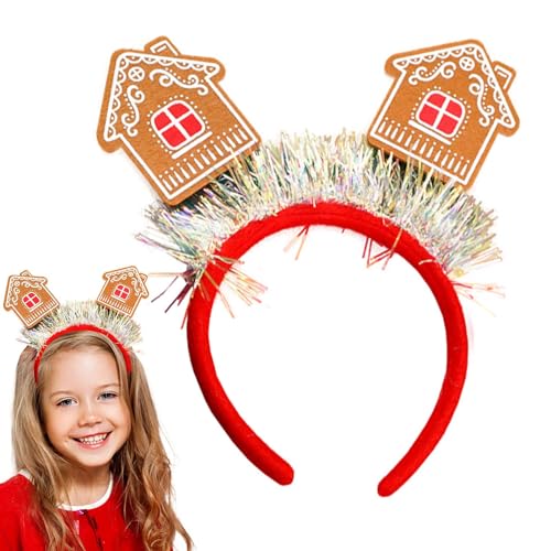 Foeirp Weihnachtsstirnbänder für Erwachsene, Partygeschenke-Stirnbänder | Weihnachtsfeier Stirnband Haarreifen Pailletten,Dekorative Weihnachts-Haarreifen für Weihnachtsfeier, Familientreffen, von Foeirp