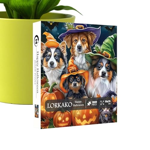 Halloween Puzzles 1000 Teile | Halloween Jigsaw Puzzles | Themenpuzzle | Familienspiel Nacht Puzzle, Puzzle Wohnkultur, Pädagogisches Halloween Puzzle, Halloween Puzzle für Erwachsene von Foeirp