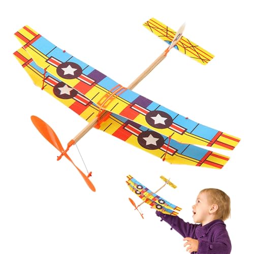 Lustige Lernspielzeuge für Kinder | Flugzeugmodellspielzeug | Realistisches Doppeldeckermodell für Kinder | Farbenfrohes Doppeldecker-Set für Unterhaltung und Lernen – perfekt für Kinder zum Spielen u von Foeirp