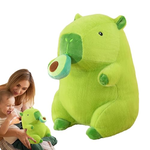 Multifunktionales Capybara-Plüschtier, Leicht Zu Reinigendes Weiches Avocado-Capybara-Stofftier, Weich Umarmendes Capybara-Kuscheltier, Süßes Avocado-Capybara-Plüschtier 30 Cm/11,81 Zoll Für Die Innen von Foeirp