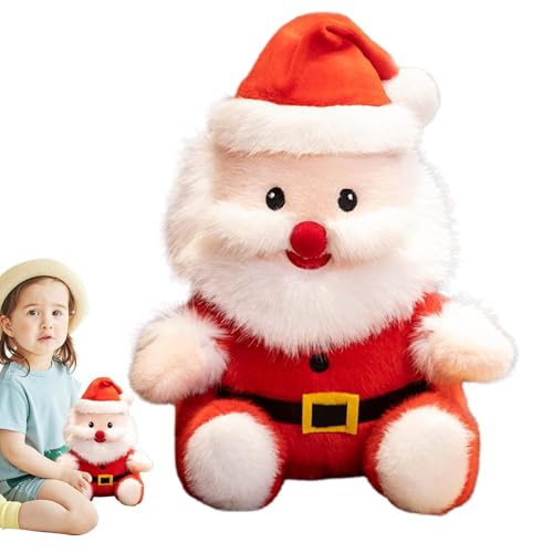 Saisonale Weihnachtsmann-Plüschpuppe, Umarmbares Weihnachtsmann-Stofftier, Bezauberndes Weihnachtsmann-Stoffspielzeug, Feiertags-Weihnachtsmann-Stofftier 25 Cm/9,84 Zoll Für Arbeitszimmer, Auto, Schla von Foeirp