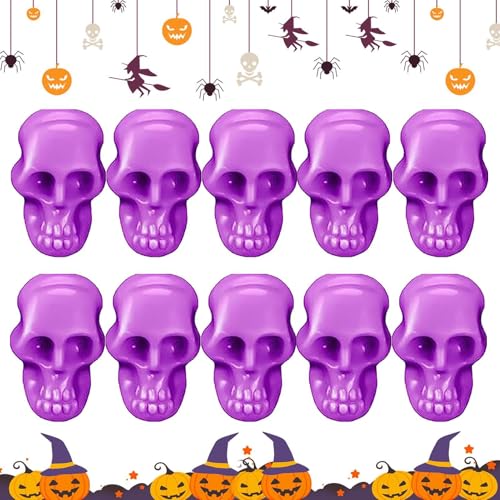 Set mit 100 Miniatur-Schädeln | Winzige Halloween-Totenkopfköpfe | Realistische Skelettschädel | Totenköpfe für Spukhaus und Party-Requisiten | Perfekt für gruselige Dekorationen und gruselige Effekte von Foeirp