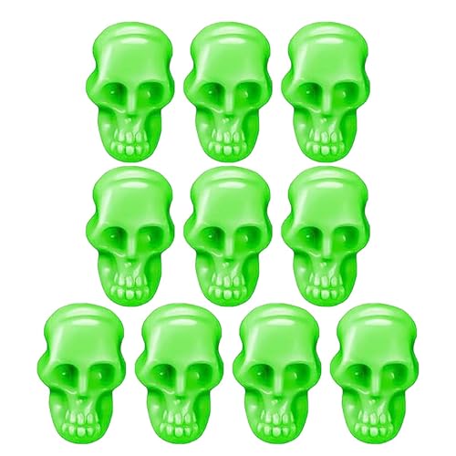 Set mit 100 Miniatur-Schädeln | Winzige Halloween-Totenkopfköpfe | Realistische Skelettschädel | Totenköpfe für Spukhaus und Party-Requisiten | Perfekt für gruselige Dekorationen und gruselige Effekte von Foeirp