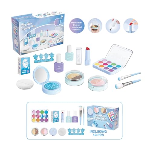 Spielen Sie Makeup Kids | Stellen Sie sich vor, Sie spielen Make-up | Make-up-Set für Kinder | Make-up-Set für kleine Mädchen, Kosmetikset für Kinder, Make-up-Set zum Rollenspiel, Make-up-Set für Kind von Foeirp