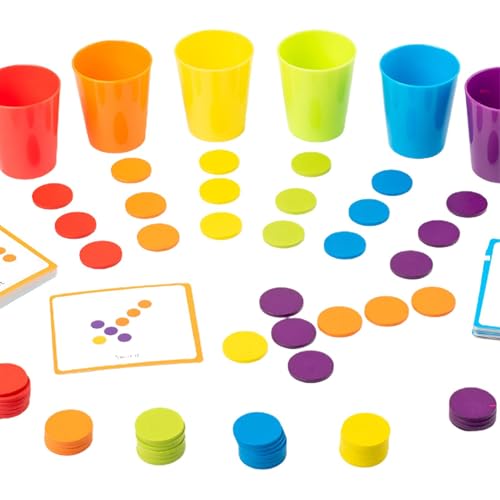 Stapelbare Becher-Spielzeug, Kinder-Stapelbecher-Spielzeug, Wasser-Pool-Wanne-Spielzeug, Lern-Stapelbecher, Sortierbecher in lebendigen Farben, stapelbare Nistbecher-Wasser-Pool-Wanne-Spielzeug zum Le von Foeirp