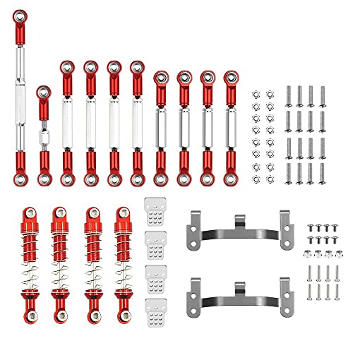 Foemey Set mit Stoßdämpfern für Lenkstange, aus Metall, für Auto-Upgrade-Teile C14 C24 C24-1 1/16 ferngesteuert, 1 von Foemey