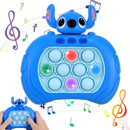 Stitch Pop It Game Fidget Spielzeug, Quick Push Bubble Pop Game Elektronisches Spiel, Bubble Sensory Squeeze Toys, Quick Push Puzzle Dekompressions Spielzeug für Kinder Erwachsener von Foesihep