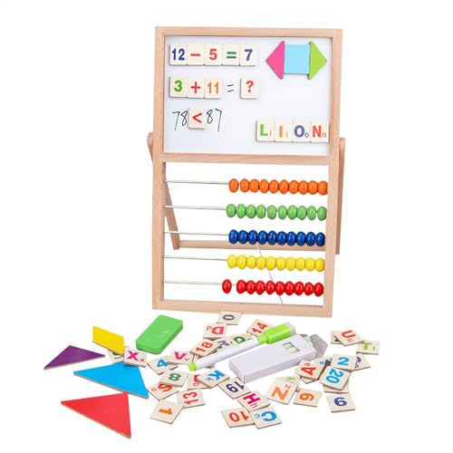 Fogukier Abakus für Kinder Mathe, Mathe-Zähler für Kinder - Buntes Abakus-Mathespielzeug Mathe-Zählspielzeug - Lustige pädagogische Mathe-Spiele, Früherziehungsspielzeug für den Heimkindergarten von Fogukier