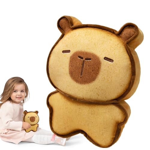 Fogukier Backgefülltier, Brotgefüllte Tier | Plüsch Toast Katze Capybara süße Puppe | Home Decor Schöne gefüllte Puppenanhänger, entzückendes Kissen für Bettsofa von Fogukier