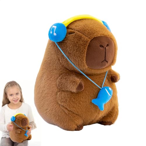 Fogukier Capybara Plüsch, Capybara,Hautfreundliche Heimtierpuppendekoration - Weiches braunes Capybara Stoffed Pillow Plüschspielzeug für Familie, Freunde, Erwachsene, Frauen, Kinder von Fogukier