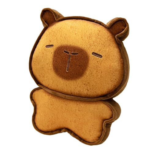 Fogukier Essen ausgestopftes Tier, Toast Stofftiere,Simulation Toast Cat Capybara Plüschspielzeug - Weich gefüllte Cartoon Doll Rucksackbeutel Anhänger Zimmer Kissen von Fogukier