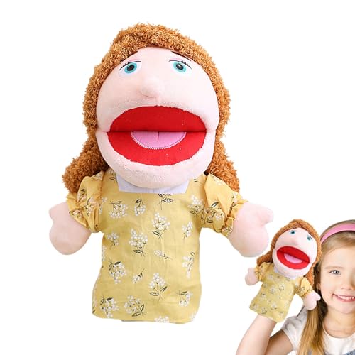 Fogukier Familienhandpuppen,Familienpuppen für Kinder,Schulheimpuppe | Interaktive Rollenspielpuppe, Schulheimpuppe mit beweglichem Mund für Mädchen und von Fogukier