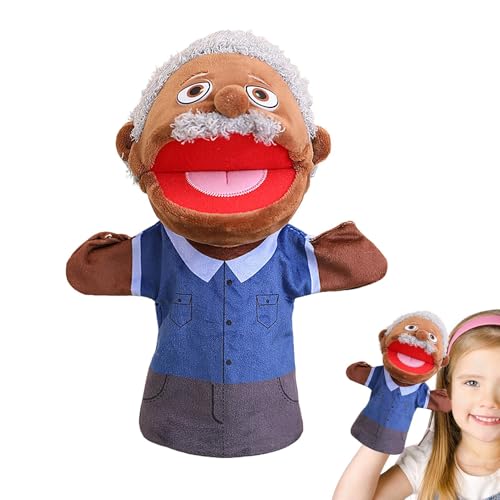 Fogukier Familienhandpuppen,Familienpuppen für Kinder - Geschichtenerzählende Plüschpuppe,Interaktive Rollenspielpuppe, Geschichtenerzählende Plüschpuppe mit beweglichem Mund für Mädchen und von Fogukier