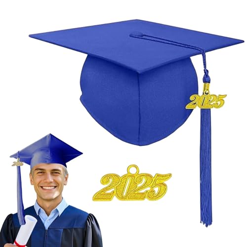 Fogukier Graduation Caps | Verstellbare Atmungsaktive Bachelor Hüte mit Jahresschild | Kleid Zubehör Foto Requisiten High School Graduation Souvenirs für Fotografie Halloween Cosplay von Fogukier