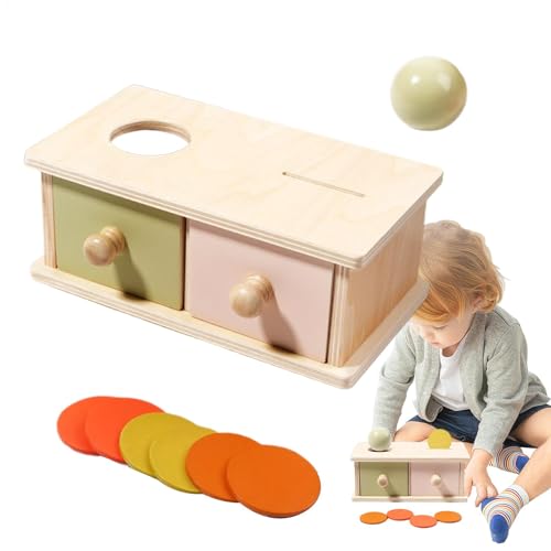 Fogukier Kleinkindmut, Coin Box Kleinkindspielzeug | Frühes Lernspiel für Kinder,Buntes Spielzeug mit Mehreren Form-Rätsel-Schubladen, Vorschullernaktivität für 1-jährige Kleinkind von Fogukier