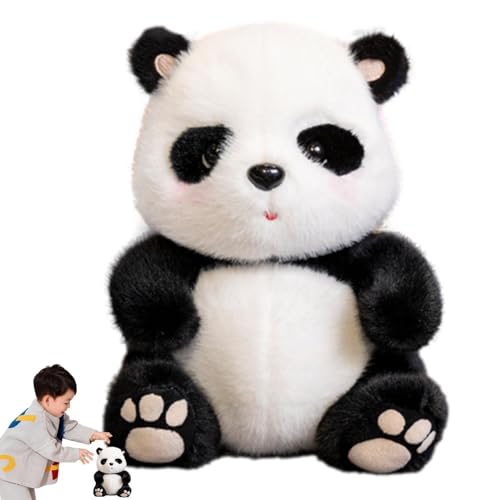 Fogukier Panda-Plüschtier,Plüsch-Panda-Stofftier - Schönes Pandabär Stofftier - Weiches, entzückendes sensorisches Fidget-Tierspielzeugkissen für den Studentenpreis von Fogukier