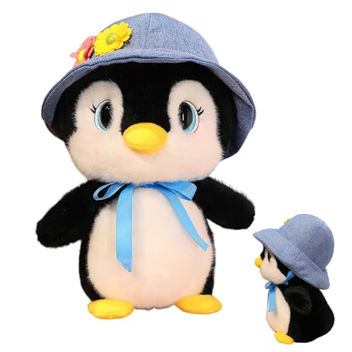 Fogukier Pinguin Stofftier,Pinguinpuppe - Plüsch-Pinguin-Cartoon-Puppe,9,8 Zoll weiches Pinguin-Plüschtier, Kinder-Plüschtierkissen für Kinder, Erwachsene, Mädchen und von Fogukier