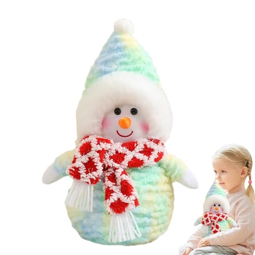 Fogukier Schneemann-Plüsch, Schneemann-Puppe | Schneemann-Dekoration für Zuhause,13,8-Zoll-Schneemann-Puppe mit Schal für Kinder, Erwachsene, Mädchen und von Fogukier