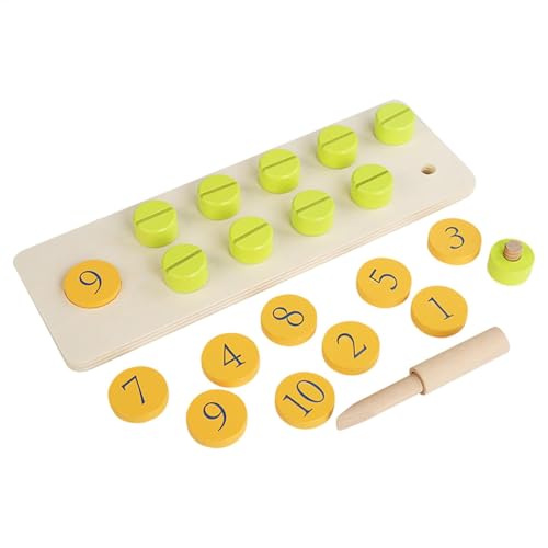 Fogukier Schraubendreherspielzeug für Kinder, Muttern und Bolzen Spielzeug, Math Educational Interactive Board, Zählen Sie Nussspiel, Lernzahlenverfolgungspielzeug für Zuhause, Kinder ab 3 Jahren von Fogukier