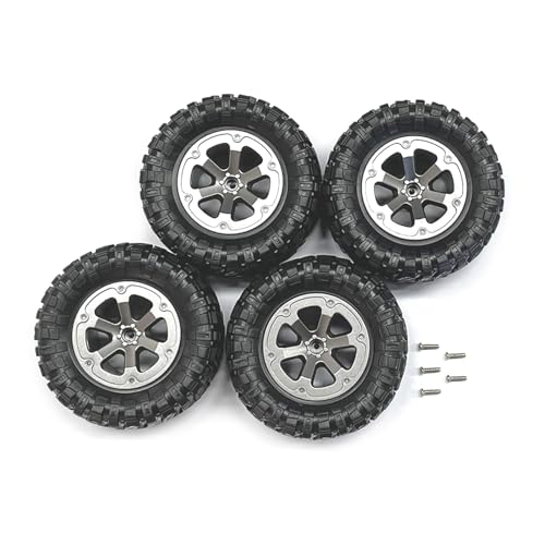 4PCS C Beadlock Reifen Felge Kompatibel Hohe Grip 1:12 Fernbedienung 4x4WD von Fogun