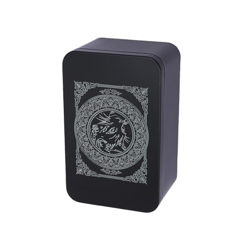 Fogun Rechteckige Metall Kartenbox Spielkarten Tarot Behälter Schmuck Aufbewahrungskoffer Verpackung Spiel Leere Karten Aufbewahrungsbox Seitliche Einlage Aufbewahrungsbox von Fogun