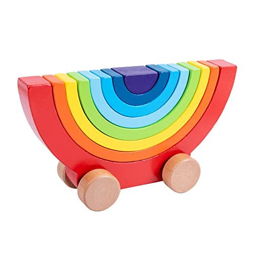 Fogun Set Spielzeug Stapeln Pädagogisches Lernen Vorschule Stapelblöcke Regenbogenbrücke von Fogun