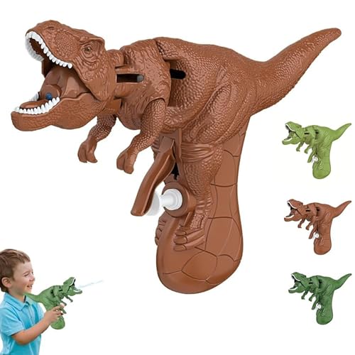 Dinosaurier-Wasserpistolen-Spielzeug für Kinder, Wasserblaster-Wasserpistolen für Kinder im Alter von 3–5 Jahren, Dino-Wasserspritzpistolen, können Ihren Mund öffnen und schließen (1 Braun) von Fokayo