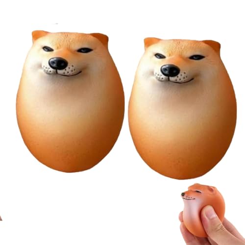 Shibako-Hunde-Squishy-Ei, Shibako-Hunde-Ei-Spielzeug, Shibako-Squishy-Ei, Shibako-Ei, Shiba-Inu-Welpen-Quetschspielzeug zum Stressabbau (2pcs) von Fokayo