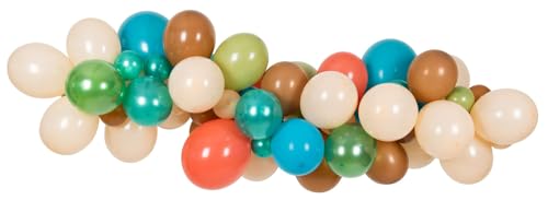 Folat 10636 Set Ballongirlande-Zoo party-66 Stück-Ballonbogen Kit, Luftballon Girlande für Geburtstag, Party, Jubiläum, Hochzeit Dekorationen, Mehrfarbig von Folat