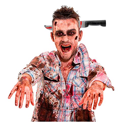 Folat 23593 Zombie Kopfbedeckung Messer durch Kopf, erhältlich, Costumes von Folat