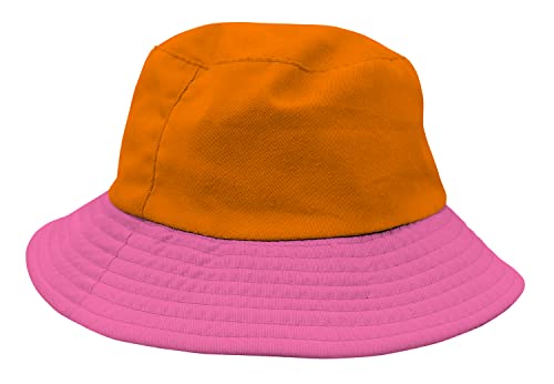 Folat Teufel 24872 Eimer Hut Colorblock Orange/Rosa für Karneval-Kleidung Zubehör Damen und Herren Party Fasching Kostüm, M von Folat