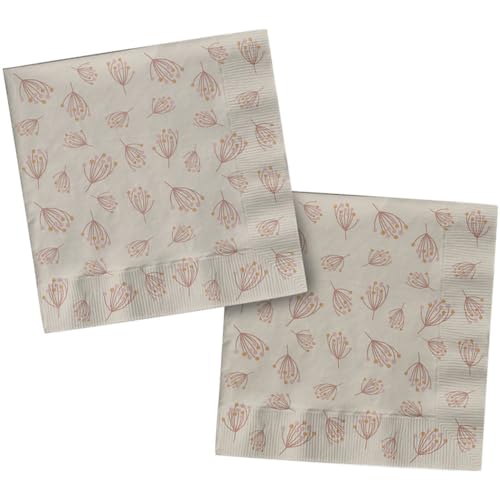 Folat 24998 Shower Deko, Babyparty, Rosa, WeißServietten-Blooming Baby Girl-33 x 33 cm-20 Stück, Pink von Folat