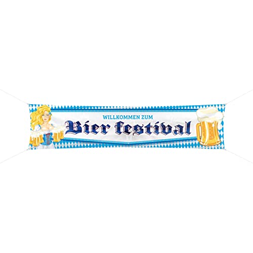 Folat 61492 Streetbanner October Beer Festival Beer Mug Banner - 180x40 cm (Verpackung kann variieren) von Folat