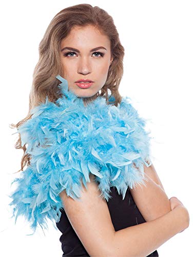 Folat 62075 Federboa Boa hellblau 180cm, Einfarbig, Blau, Costumes von Folat