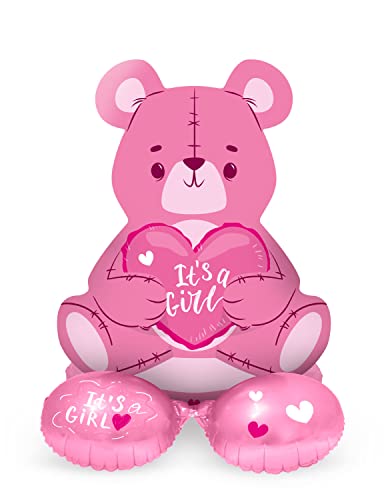 Folat 65861 Luftballons Bär Madchen Rosa 61 cm - Stehender Ballon, süßes Ballon-Set, Baby Girl Luftballon, Folienluftballon für Babyparty, Geburt, Kindergeburtstag, Geschenk-Deko Folat 65861 Luftballons Bär Madchen Rosa 61 cm - Stehender Ballon, süßes Ballon-Set, Baby Girl Luftballon, Folienluftballon für Babyparty, Geburt, Kindergeburtstag, Geschenk-Deko von Folat