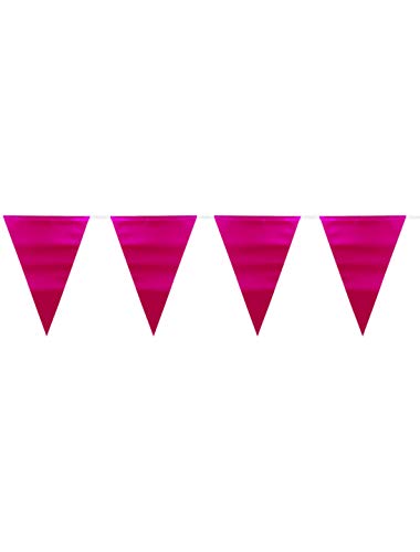 Folat 65870 Wimpelkette Magenta Metallic Mat-6 Meter von Folat