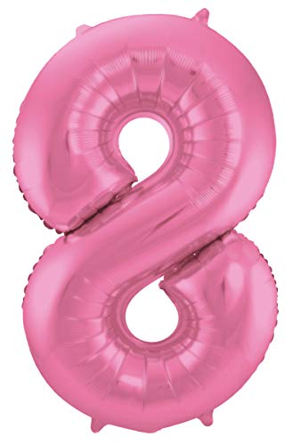 Folat 65908 Folienballon Ziffer Zahl 8 Rosafarbener Metallic 86 cm-Helium Ballon Decoration Geburtstag, Hochzeit, Jubiläum, Pink Matt Folat 65908 Folienballon Ziffer Zahl 8 Rosafarbener Metallic 86 cm-Helium Ballon Decoration Geburtstag, Hochzeit, Jubiläum, Pink Matt von Folat