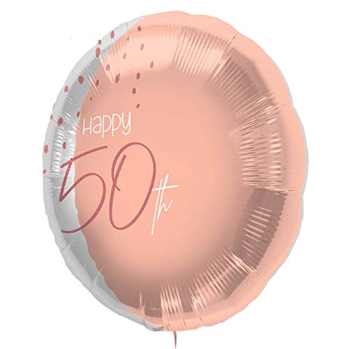 Folat 67750 Folienballon Elegant Lush Blush Jahre-45cm, Zahl 50, Large von Folat