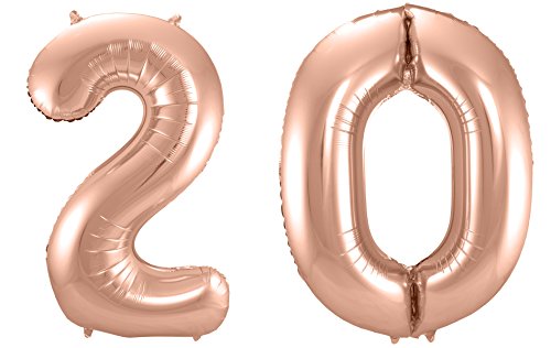 Folat 800105 - Folienballon - Zahl 20 - rosegold - ca. 86 cm hoch Folat 800105 - Folienballon - Zahl 20 - rosegold - ca. 86 cm hoch von Folat