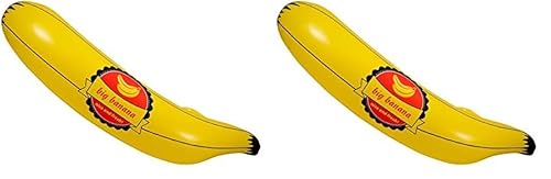 Folat 8714572202701 20270 Aufblasbare Banane Gelb, Yellow, 1 STK (Packung mit 2) von Folat