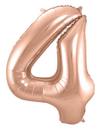 Folat 8714572631341 Number Folienballon, Rosegold, 4 von Folat